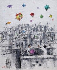 Zahid Saleem, 13 x 16 Inch, Acrylic on Canvas, Figurative Painting, AC-ZS-085